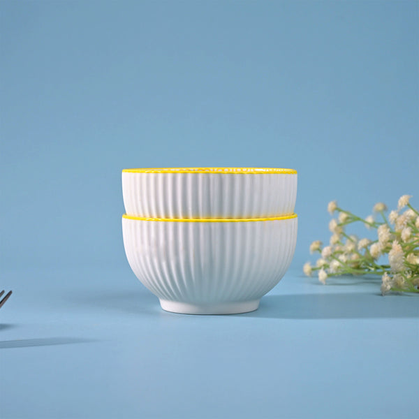 Unique Floral Patterned Porcelain Bowls (Set of 2)