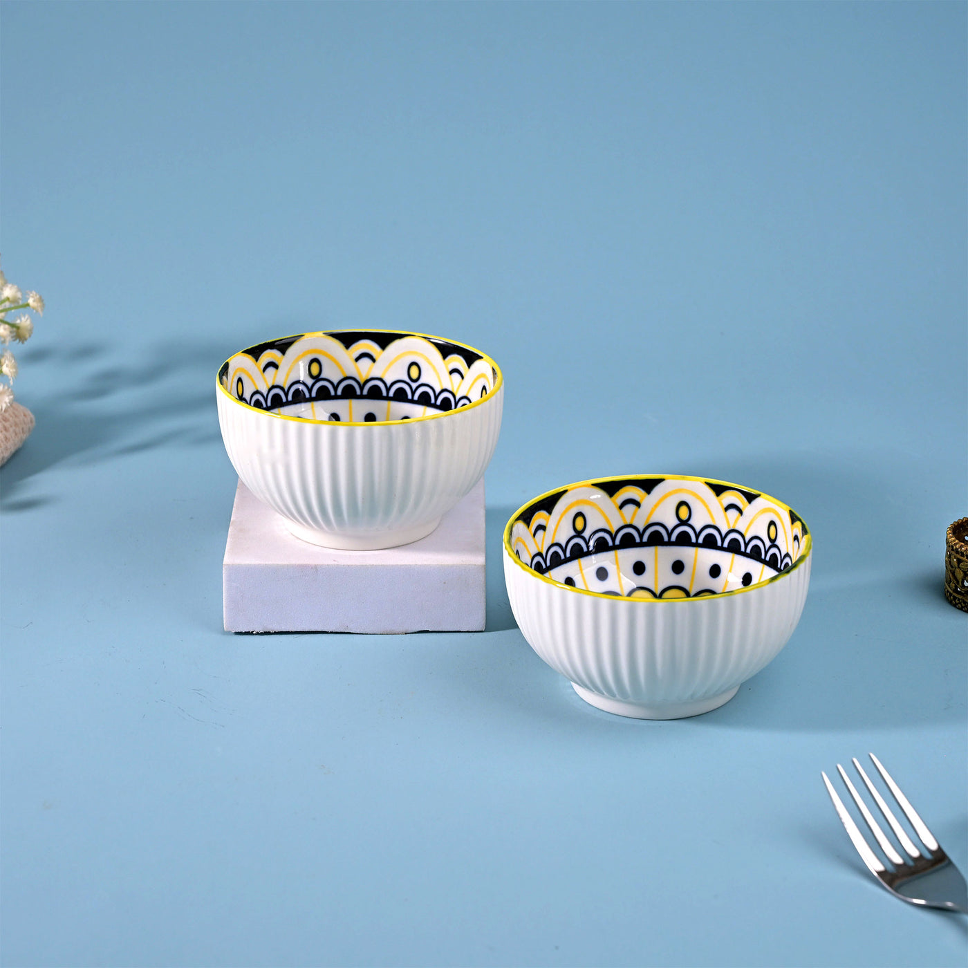 Mandala Handcrafted Porcelain Bowl Sets