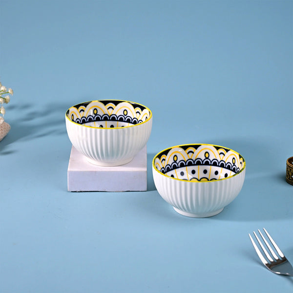 Mandala Handcrafted Porcelain Bowls (Set of 2)
