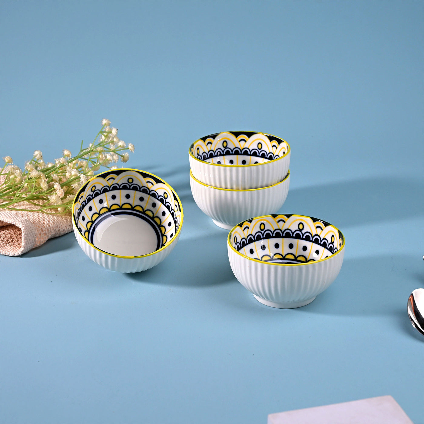 Mandala Handcrafted Porcelain Bowl Sets