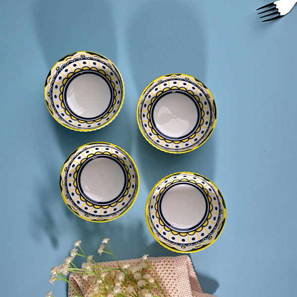 Mandala Handcrafted Porcelain Bowls (Set of 4)
