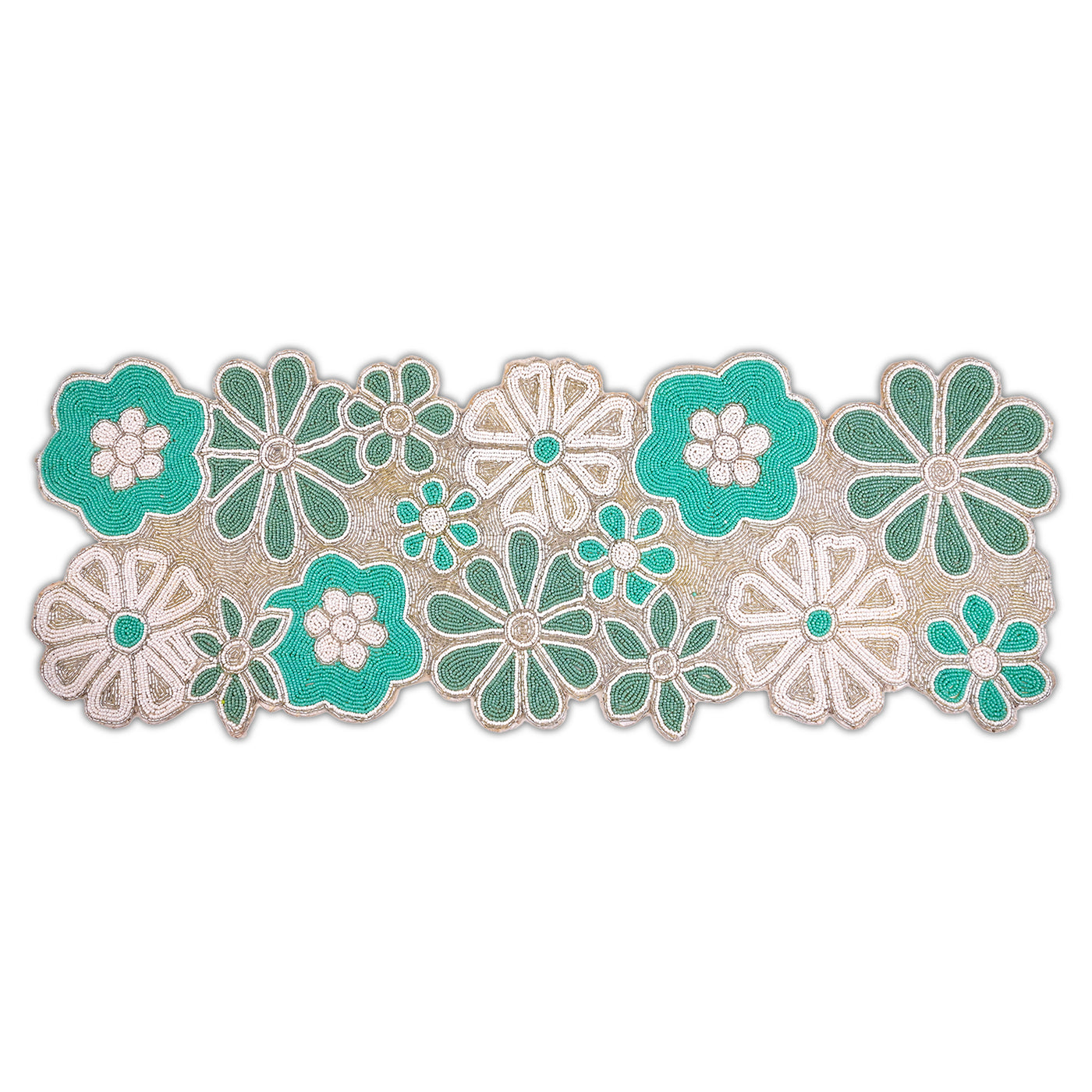 Blooming Handmade Beaded Table Mat