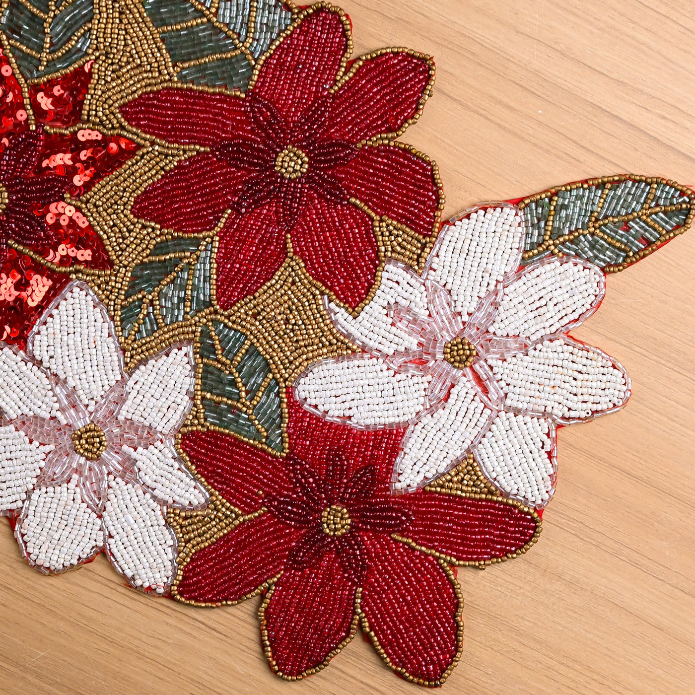 Ravishing Hand-beaded Table Mat