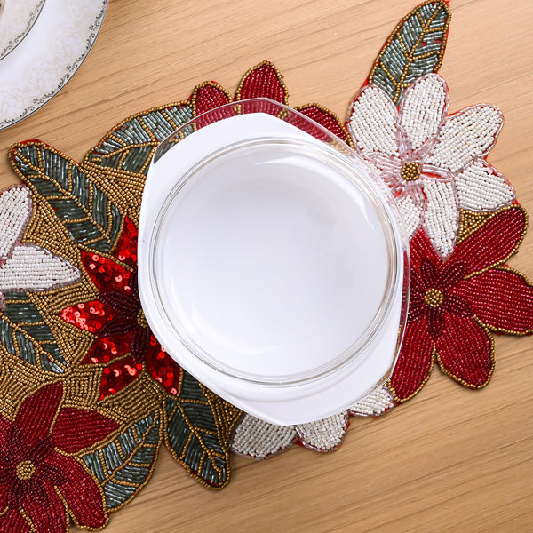 Ravishing Hand-beaded Table Mat