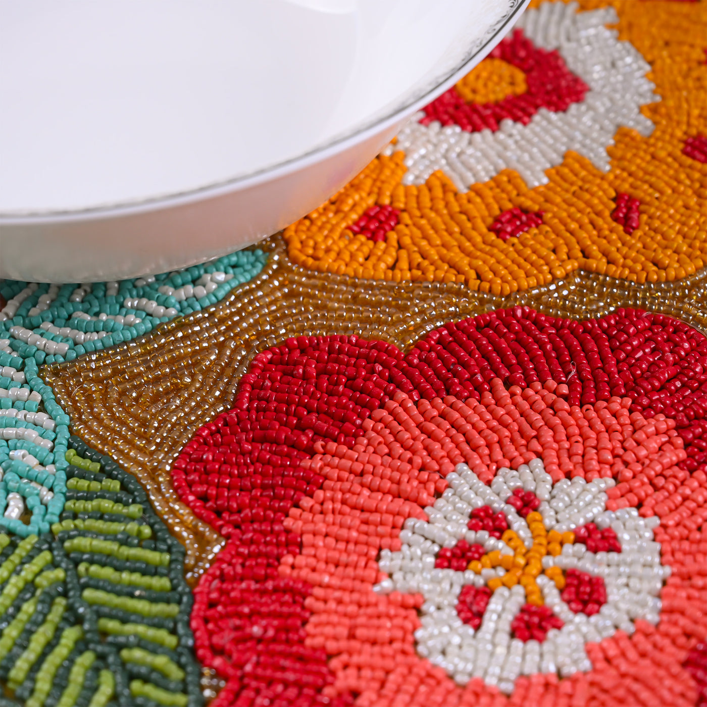 Slender Hand-beaded Table Mat