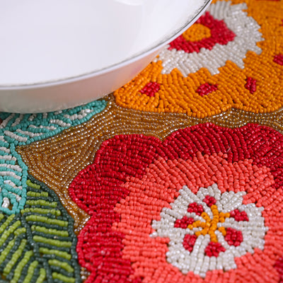 Slender Hand-beaded Table Mat