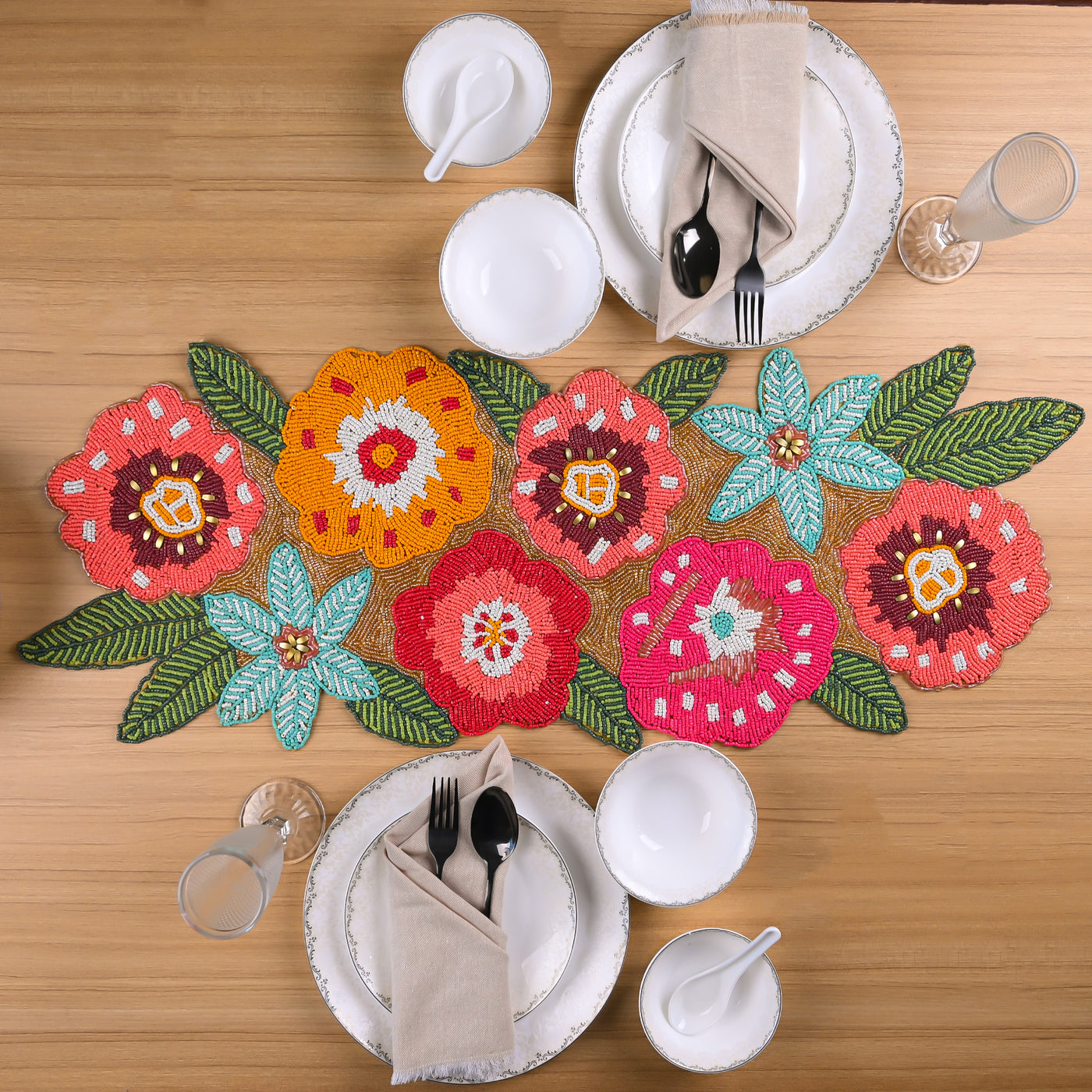 Slender Hand-beaded Table Mat