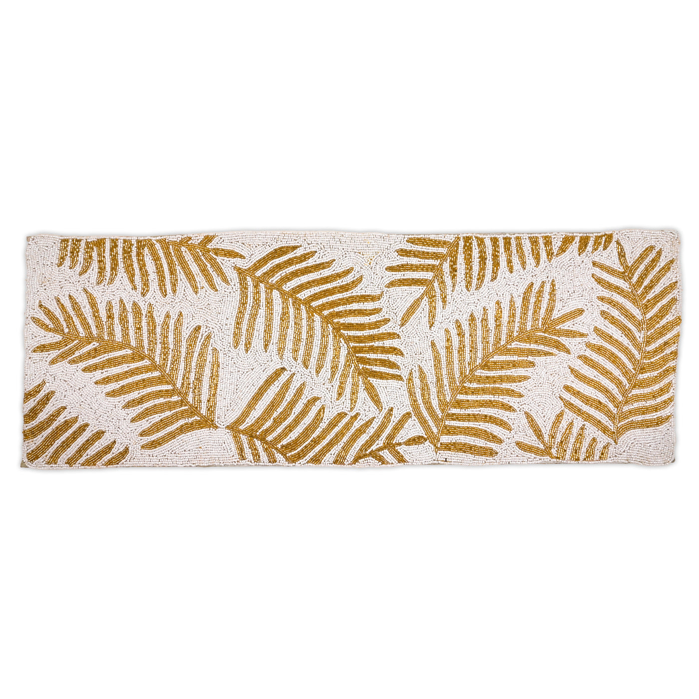 Thanksgiving Golden-White Hand-beaded Table Mat