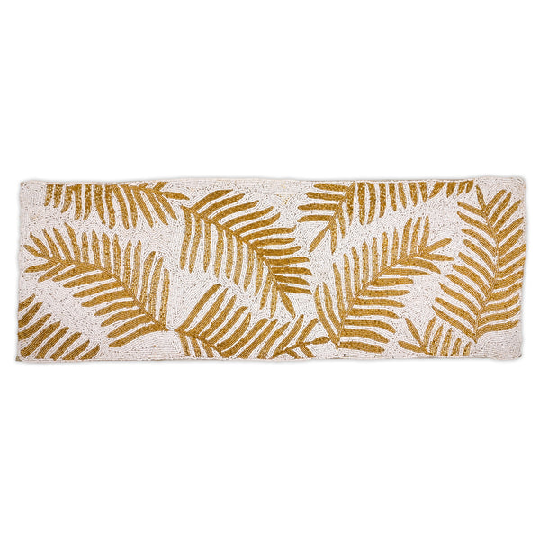 Thanksgiving Golden-White Hand-beaded Table Mat