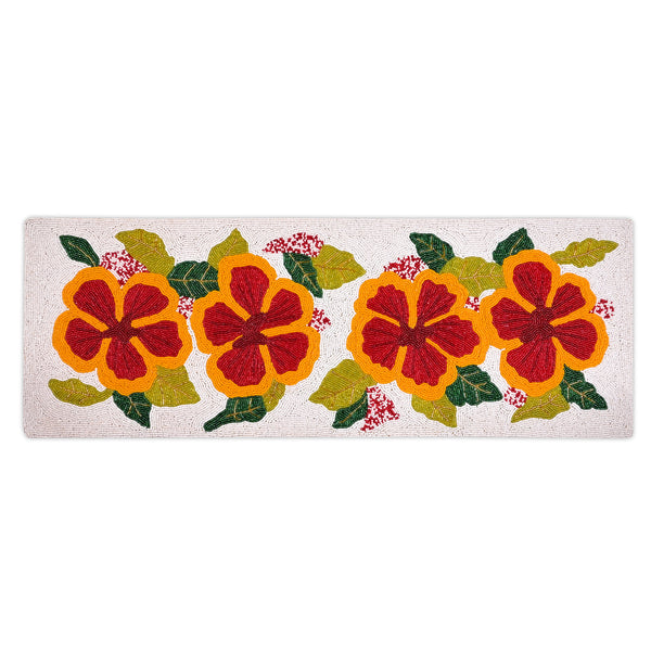 Hibiscus Hand-beaded Table Mat