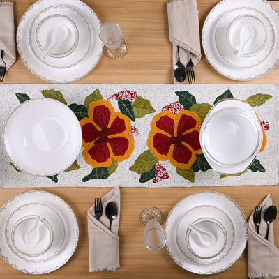 Hibiscus Hand-beaded Table Mat