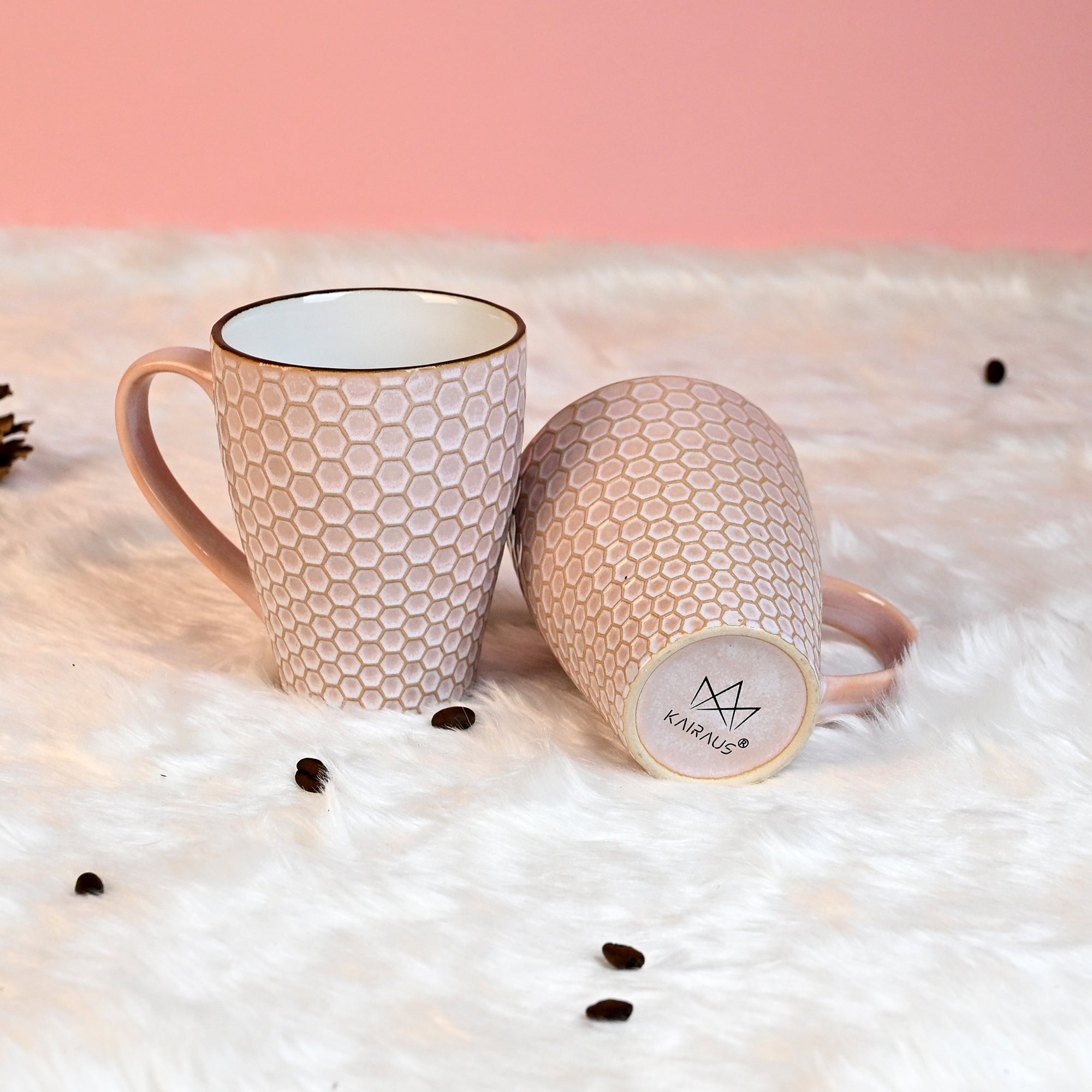 Nexus Unique New Bone China Coffee Mugs Set of 2