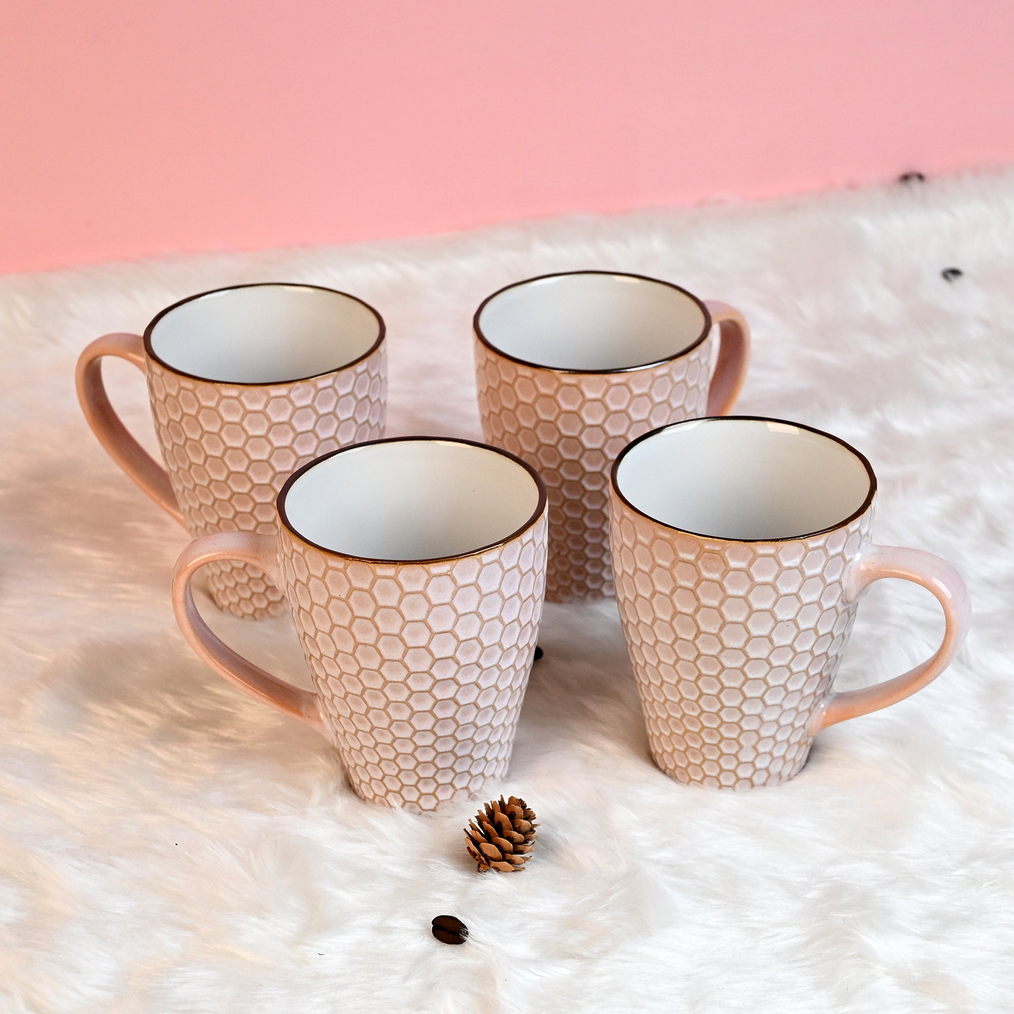 Nexus Unique New Bone China Coffee Mugs Set of 4