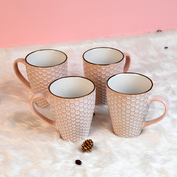 Nexus Unique New Bone China Coffee Mugs Set of 4