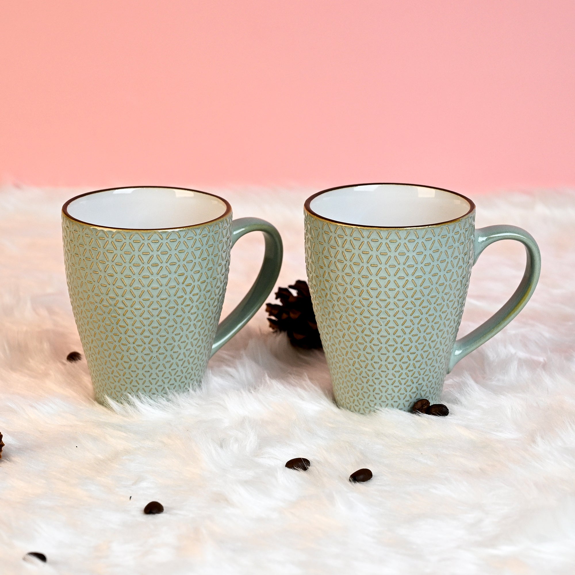 Novara New Bone China Coffee Mugs Set of 2