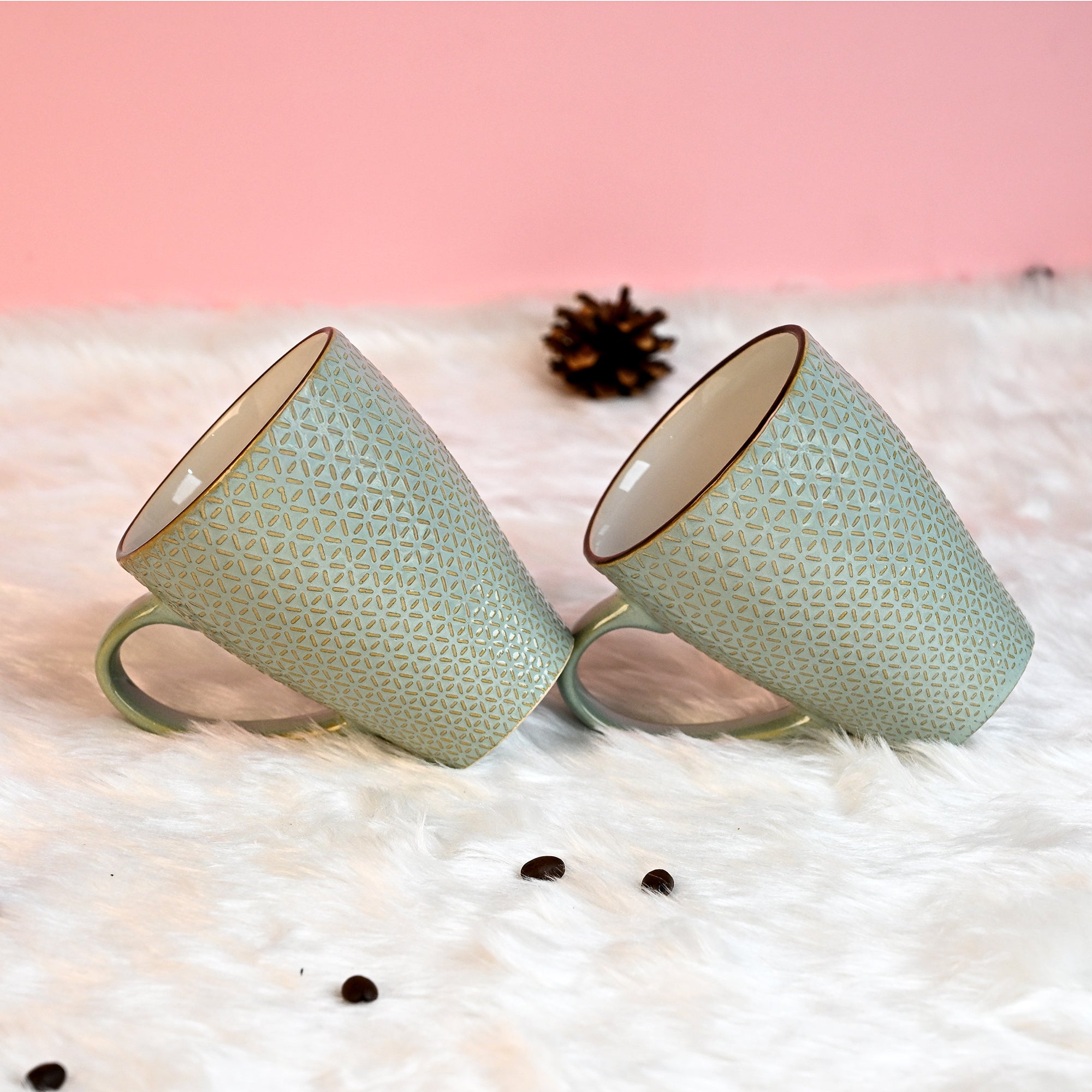 Novara New Bone China Coffee Mugs Set of 2