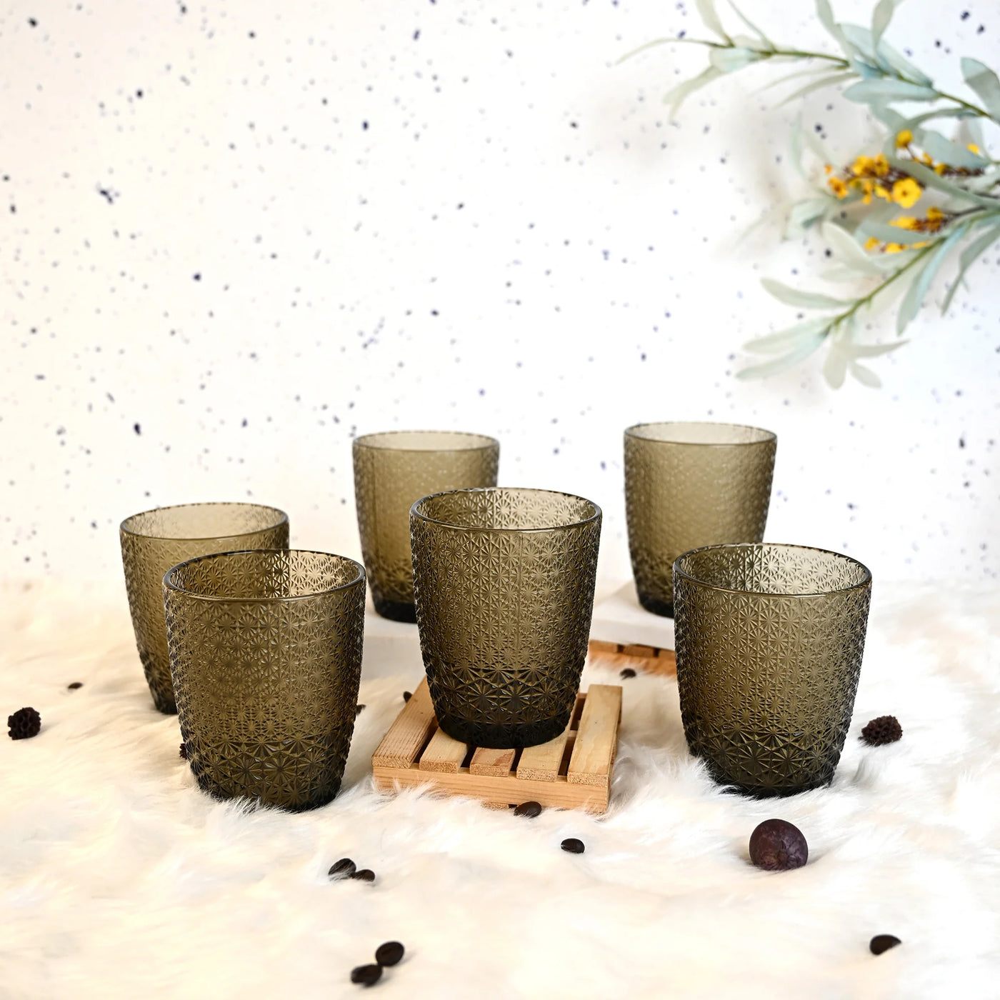 Gleam: Unique-Textured Drinking Glass Set