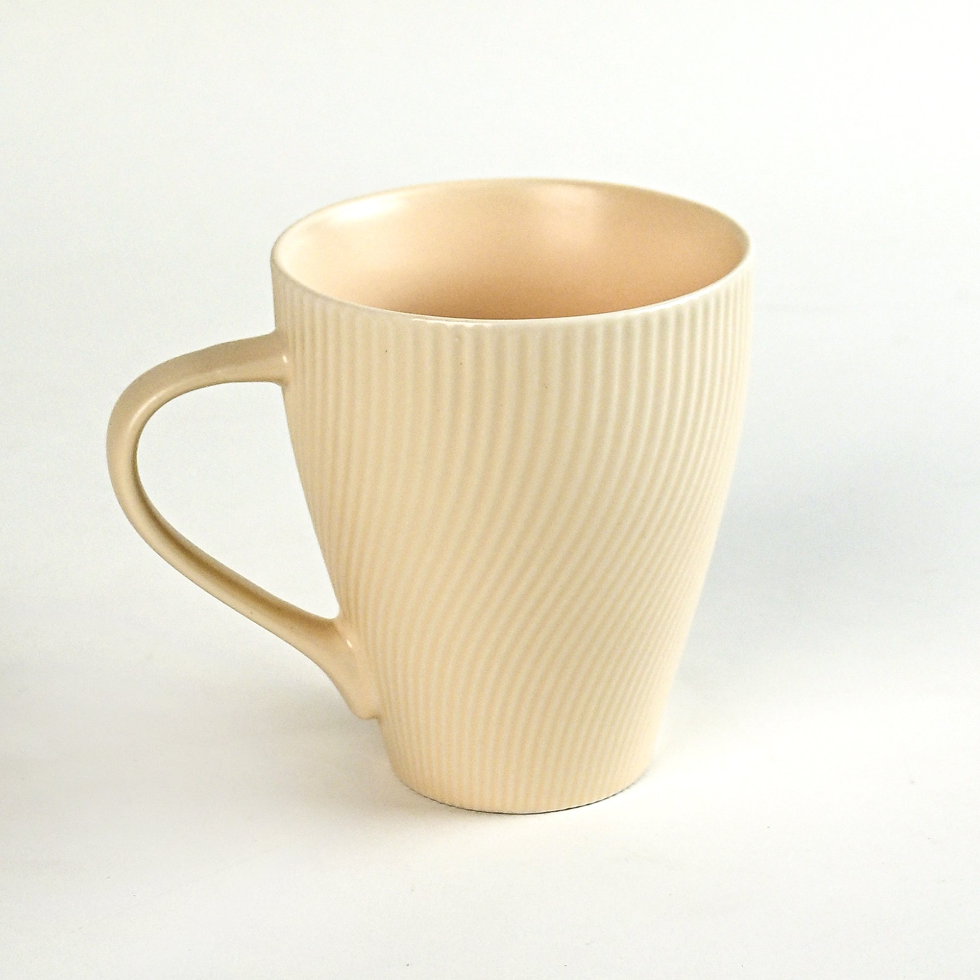 Pale Peach Unique New Bone China Coffee Mug