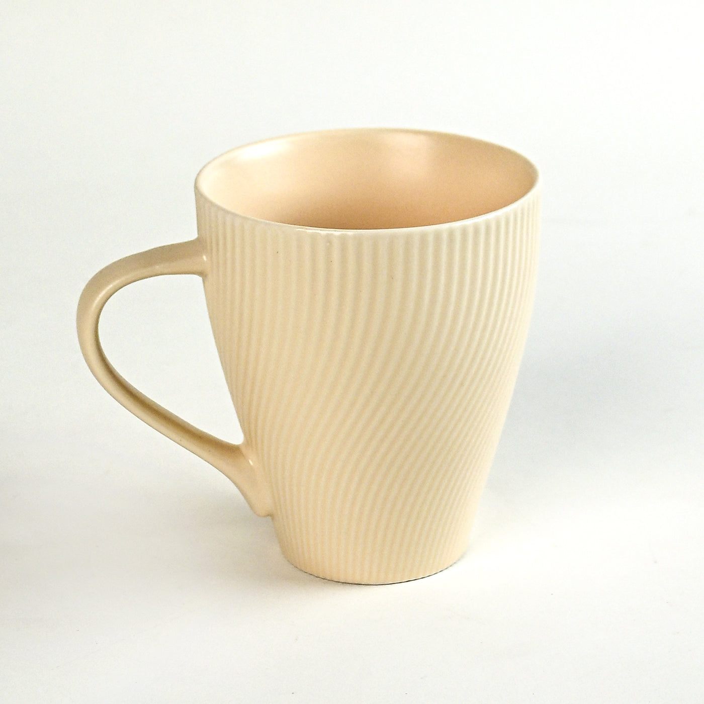 Pale Peach Unique New Bone China Coffee Mug