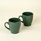 Pine Green Ceramic Coffee Mug Set of 2