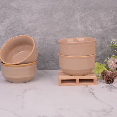 Peach Ceramic Serving Bowl Sets