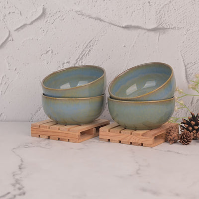Mint Green Porcelain Serving Bowl Sets