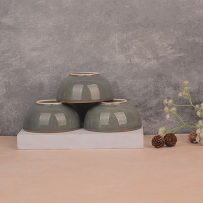 Classic Steel Grey Ceramic Bowl Sets