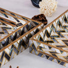 Chevron Black & White Wood Tray (Set of 3)