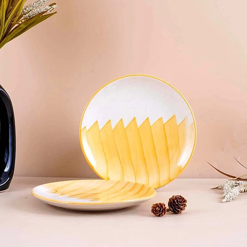 Golden Peaks Ceramic Quarter Plate
