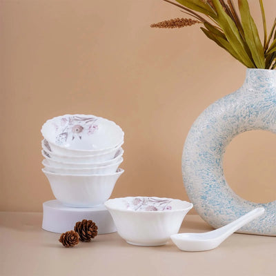 33 Pcs Floral Opalware Dinner Set