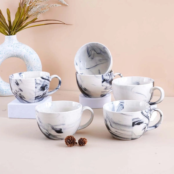 Chic Marble Print Soup Mug