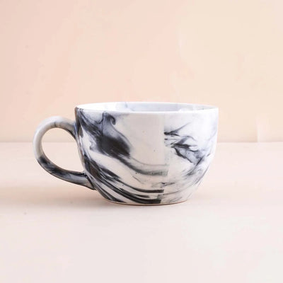 Chic Marble Print Soup Mug