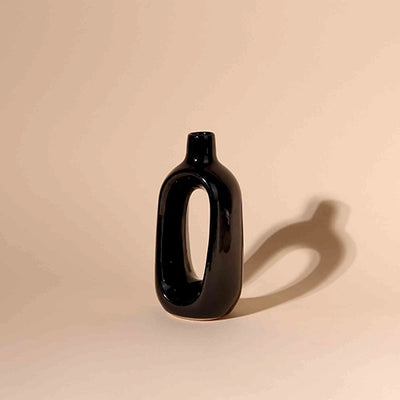 Black Embrace Flower Vase