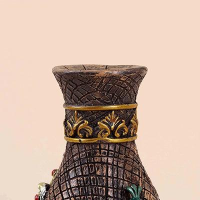 Antique Vase Decorate with Peacock
