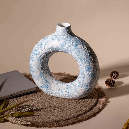 Sky Blue Donut Ring Vase
