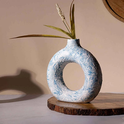 Sky Blue Donut Ring Vase