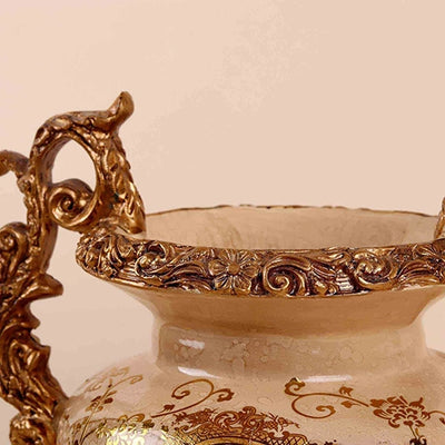 Grand Baroque Brass Vase