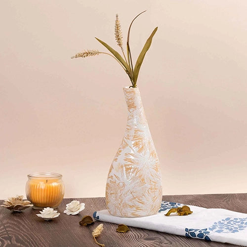 Light Tan Medium Flower Vase