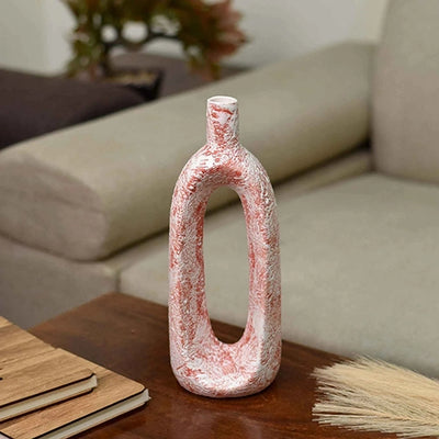 Ceramic Coral Hollow Flower Vase