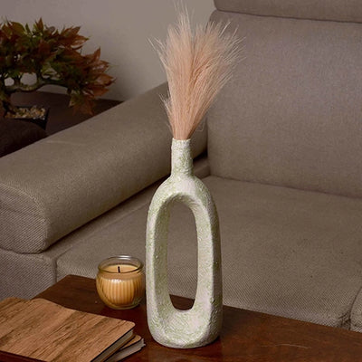 Ceramic Pastel Green Hollow Flower Vase