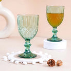 Vintage Diamond Detailing Glass (Set of 6)