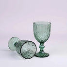 Vintage Diamond Detailing Glass (Set of 2)