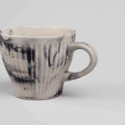 Opulent Marble-Inspired Cup and Saucer (Set of 4)