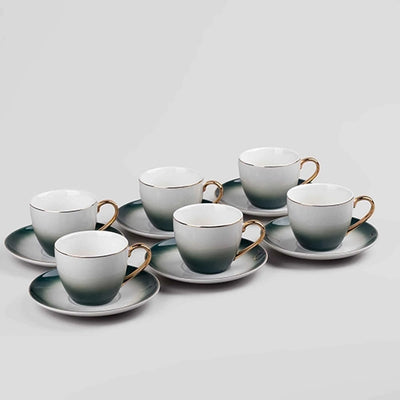 Opulent Gold Porcelain Cup and Saucer