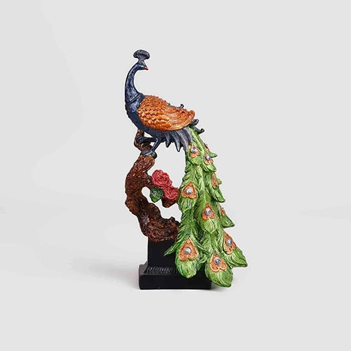 Royal Elegance Peacock Statue