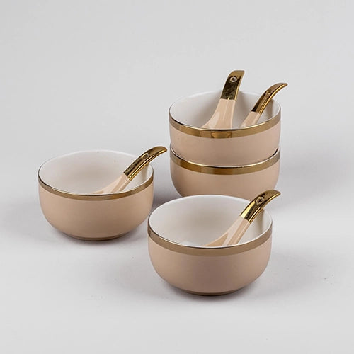 Premium Porcelain Soup Set Serving Bowl (Set of 4)