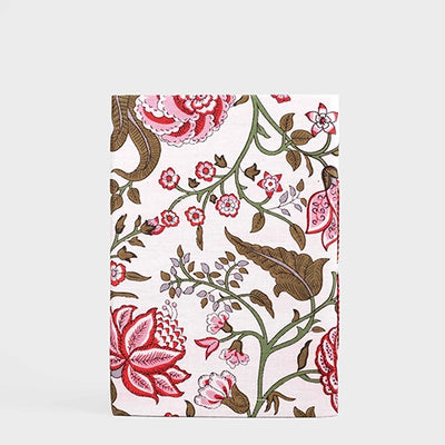 Luxe White Red Floral Diary with Lock (10x7inch)