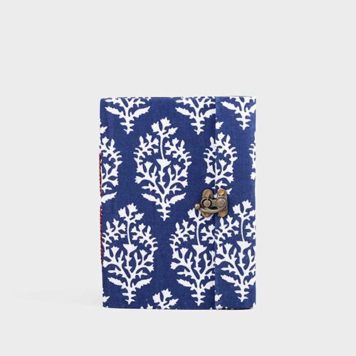 Elegant Dabu Print Locking Diary (8x6inch)