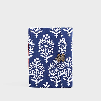 Elegant Dabu Print Locking Diary (8x6inch)