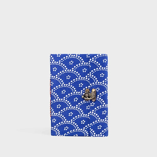 Blue and White Diary with Lock (7x5inch)